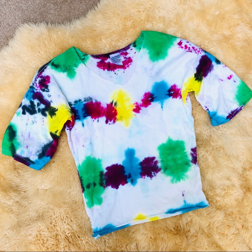 Custom tie-dye tiedye color splatter summer festival t-shirt shirt